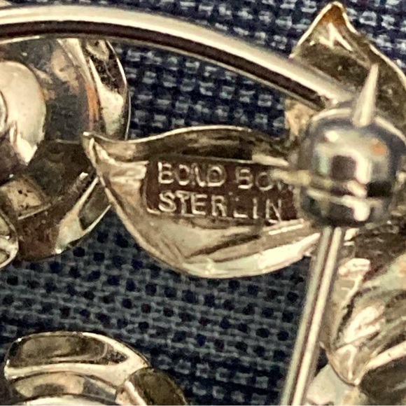 Silver rose brooch - Picture 3 of 3